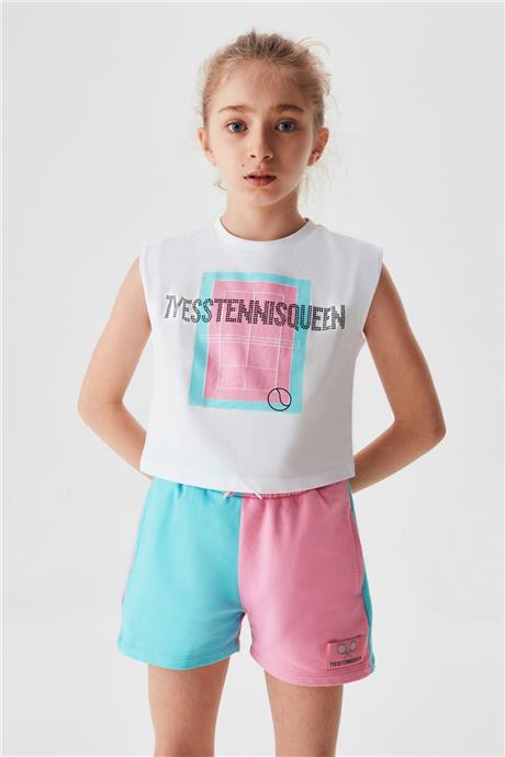 Tyess Kız Çocuk Beyaz T-Shirt