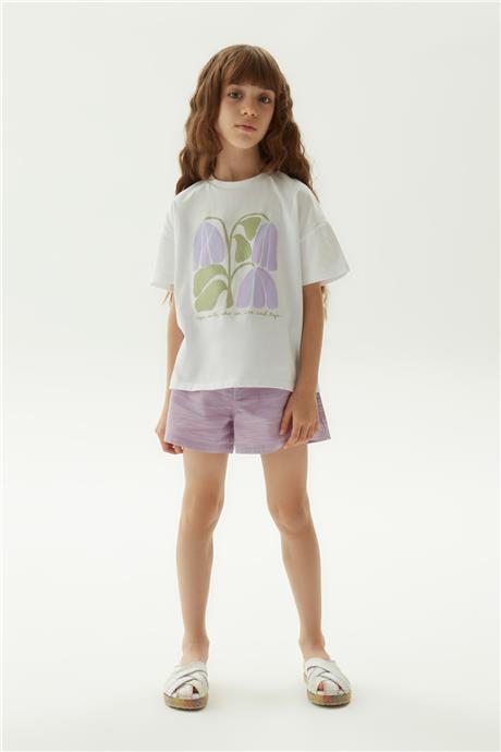 Tyess Kız Çocuk Beyaz T-Shirt