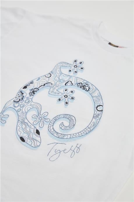 Tyess Kız Çocuk Beyaz T-Shirt