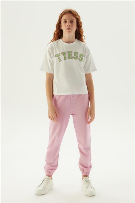 Tyess Kız Çocuk Beyaz T-Shirt