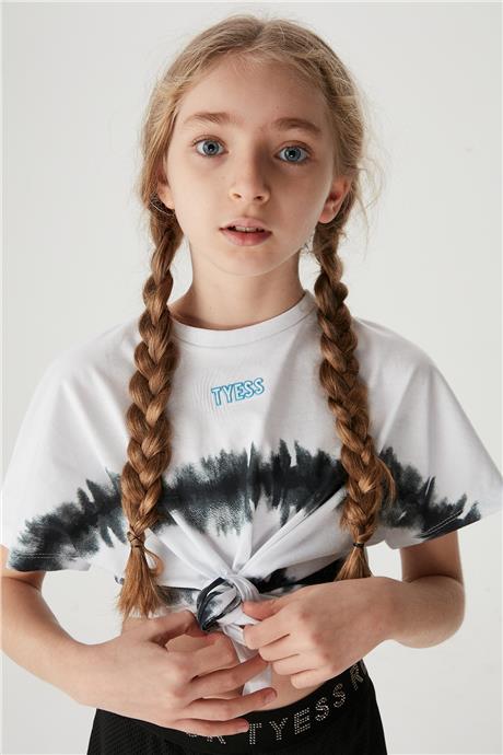 Tyess Kız Çocuk Beyaz T-Shirt