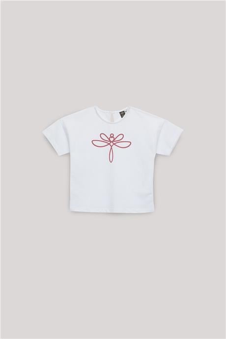 Tyess Kız Çocuk Beyaz Tshirt