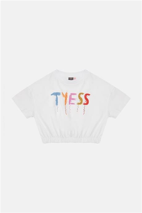 Tyess Kız Çocuk Beyaz Tshirt
