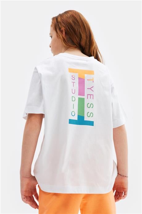 Tyess Kız Çocuk Beyaz Tshirt