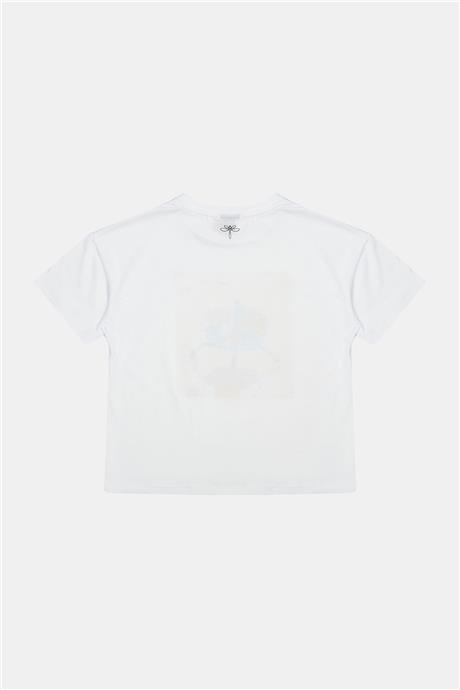 Tyess Kız Çocuk Beyaz Tshirt