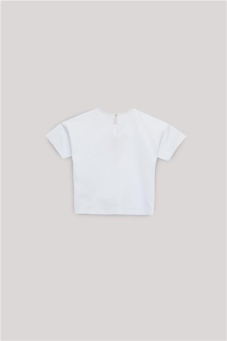 Tyess Kız Çocuk Beyaz Tshirt