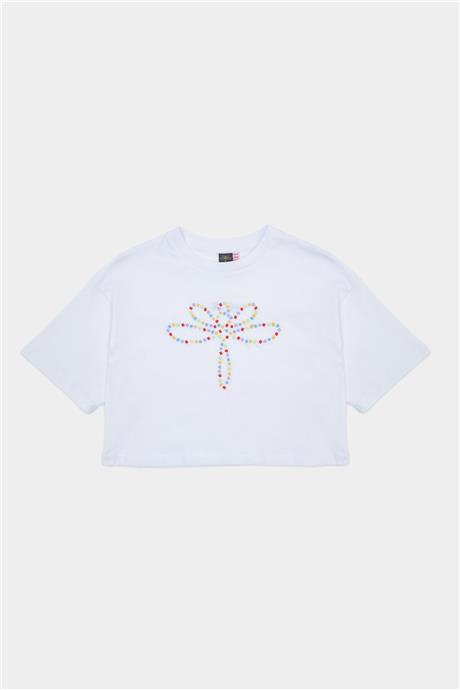 Tyess Kız Çocuk Beyaz Tshirt