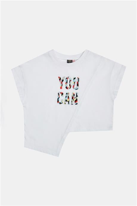 Tyess Kız Çocuk Beyaz Tshirt