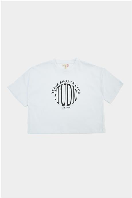 Tyess Kız Çocuk Beyaz Tshirt