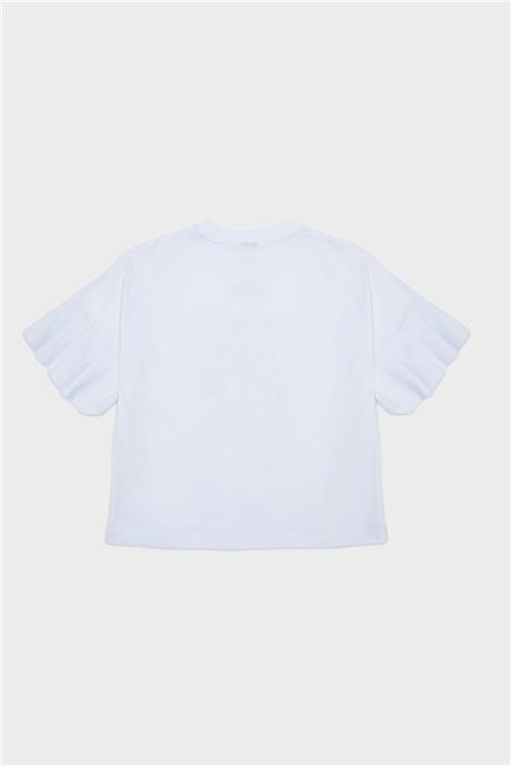 Tyess Kız Çocuk Beyaz Tshirt