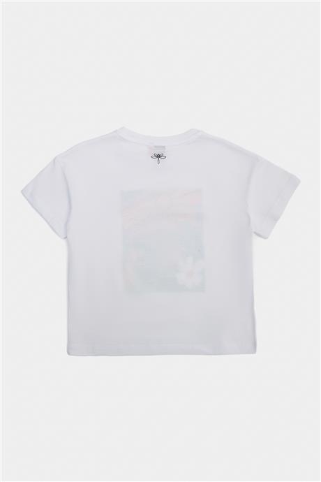 Tyess Kız Çocuk Beyaz Tshirt