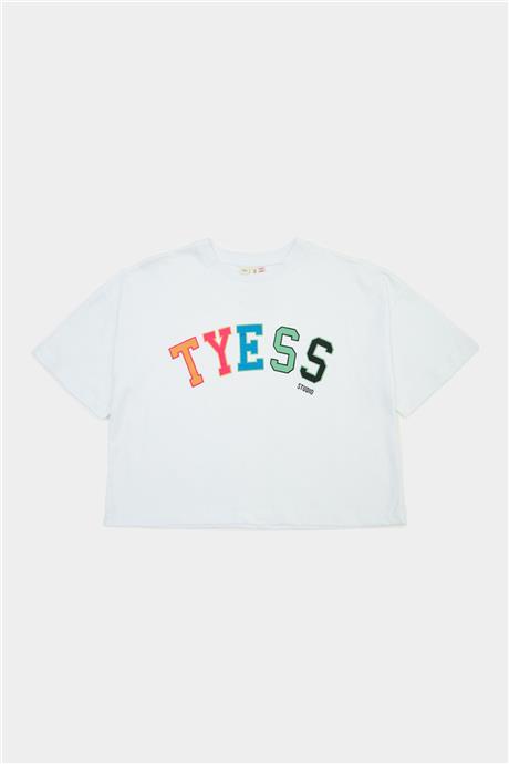 Tyess Kız Çocuk Beyaz Tshirt