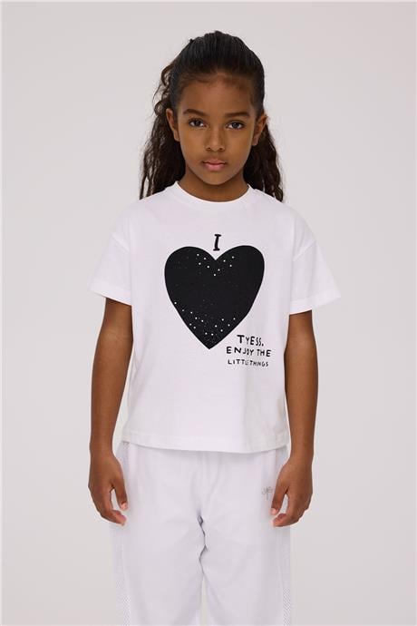 Tyess Kız Çocuk Beyaz TshirtTyess Kız Çocuk Beyaz Tshirt
