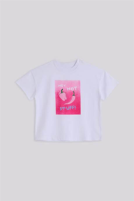 Tyess Kız Çocuk Beyaz TshirtTyess Kız Çocuk Beyaz Tshirt