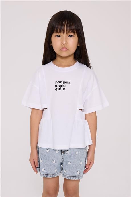 Tyess Kız Çocuk Beyaz TshirtTyess Kız Çocuk Beyaz Tshirt