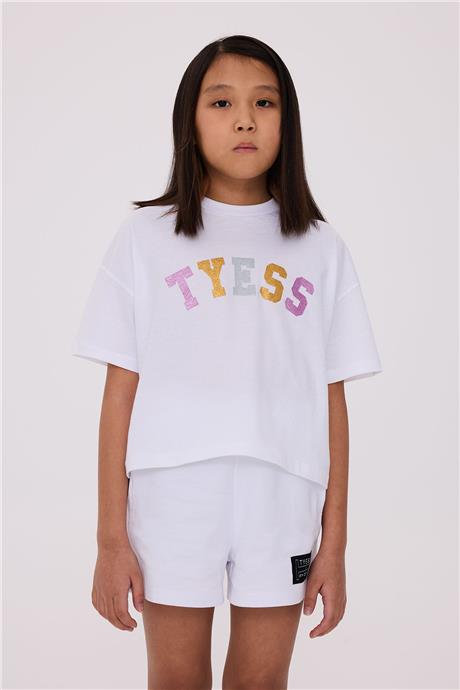 Tyess Kız Çocuk Beyaz TshirtTyess Kız Çocuk Beyaz Tshirt