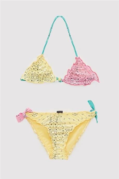 Tyess Kız Çocuk Desenli Bikini