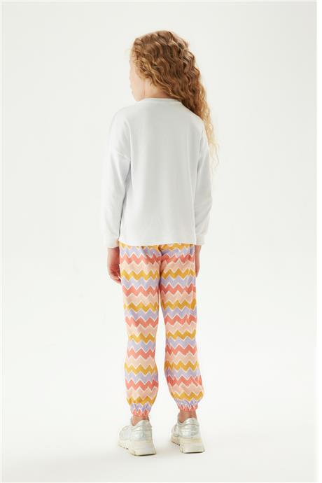 Tyess Kız Çocuk Desenli Pijama Takımı