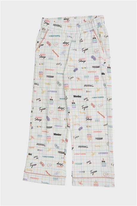 Tyess Kız Çocuk Desenli Pijama Takımı