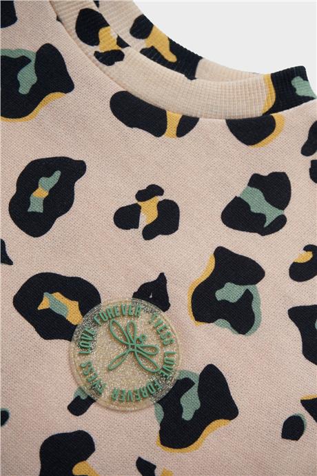 Tyess Kız Çocuk Desenli Sweatshirt