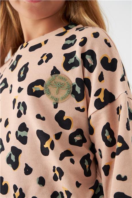 Tyess Kız Çocuk Desenli Sweatshirt