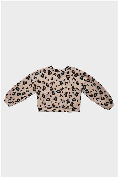 Tyess Kız Çocuk Desenli Sweatshirt