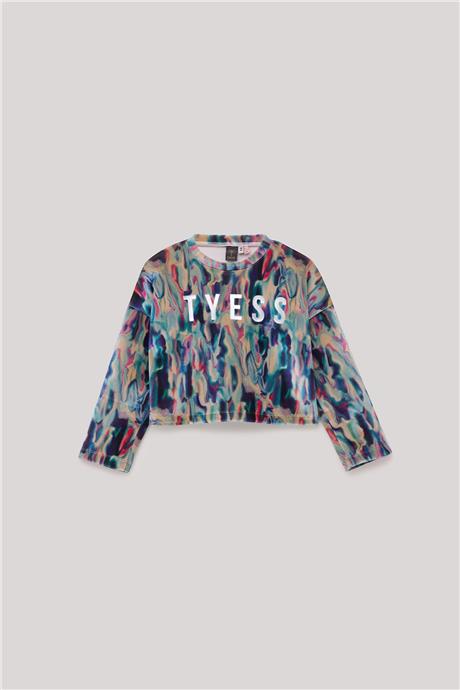 Tyess Kız Çocuk Desenli Sweatshirt