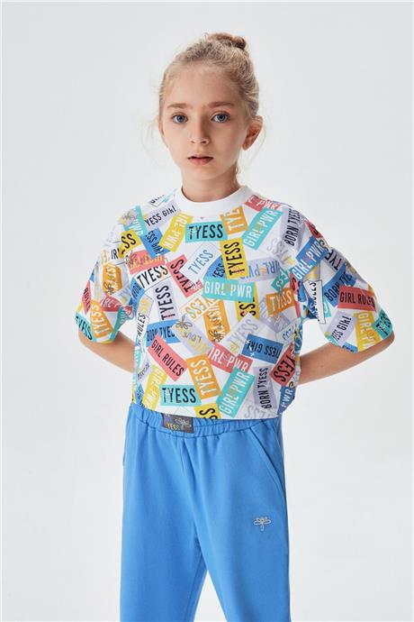 Tyess Kız Çocuk Desenli T-Shirt
