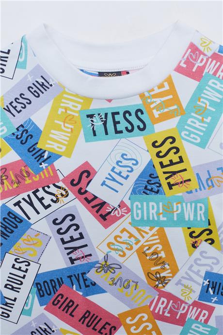 Tyess Kız Çocuk Desenli T-Shirt