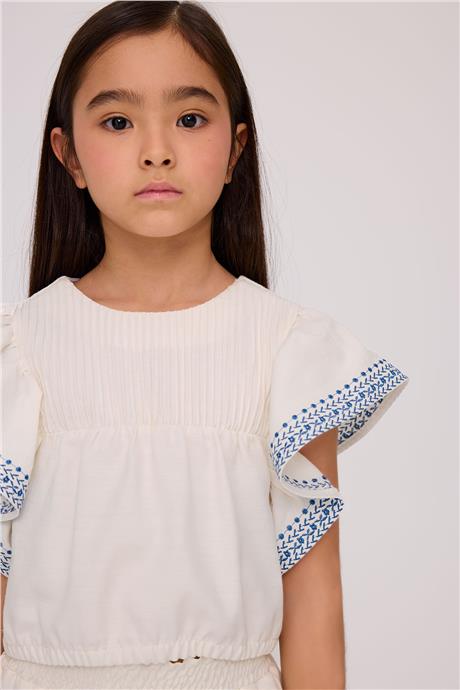 Tyess Girl Ecru BlouseTyess Girl Ecru Blouse
