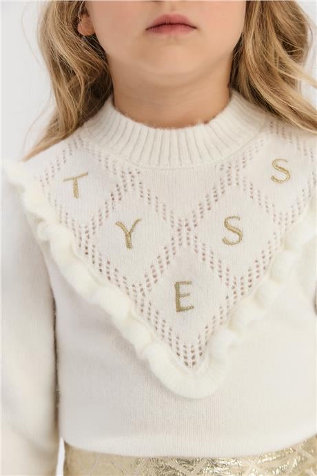 Tyess Girl Ecru SweaterTyess Girl Ecru Sweater