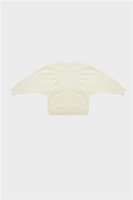 Tyess Kız Çocuk Ekru Sweatshirt