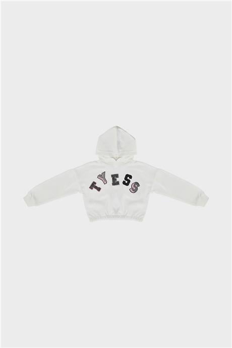 Tyess Kız Çocuk Ekru Sweatshirt
