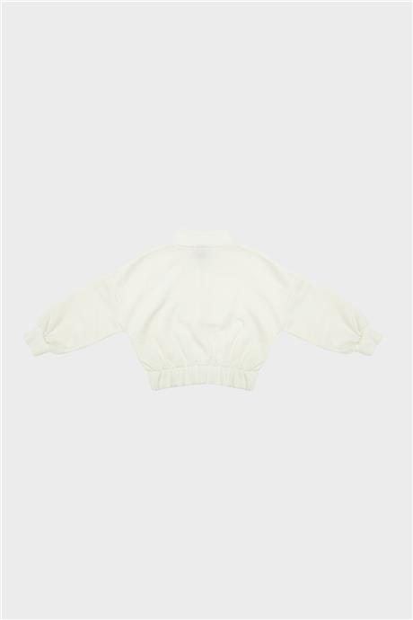Tyess Kız Çocuk Ekru Sweatshirt