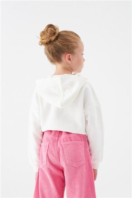 Tyess Kız Çocuk Ekru Sweatshirt