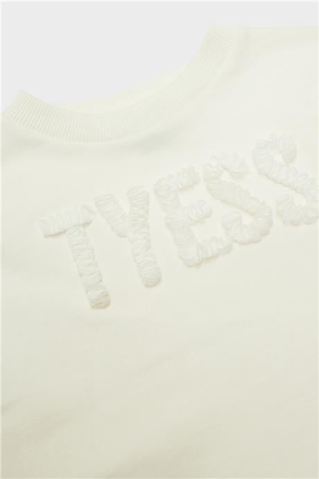 Tyess Kız Çocuk Ekru Sweatshirt