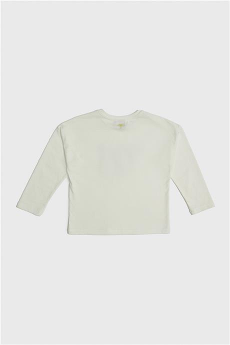 Tyess Kız Çocuk Ekru T-Shirt
