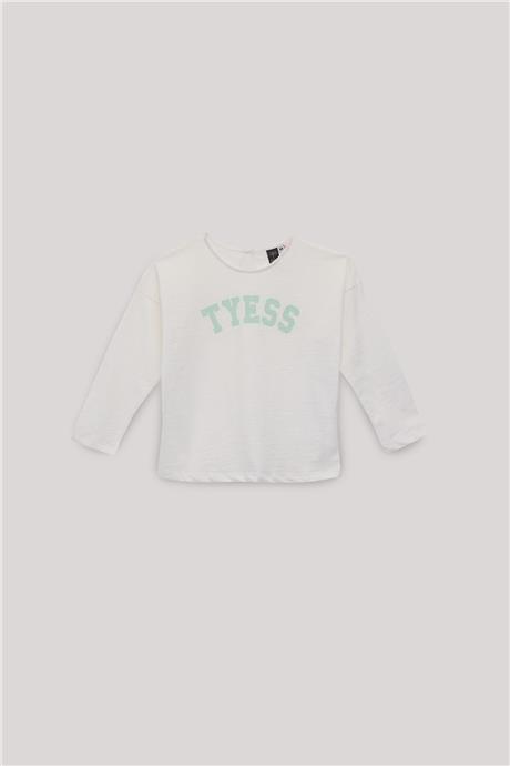 Tyess Kız Çocuk Ekru Tshirt