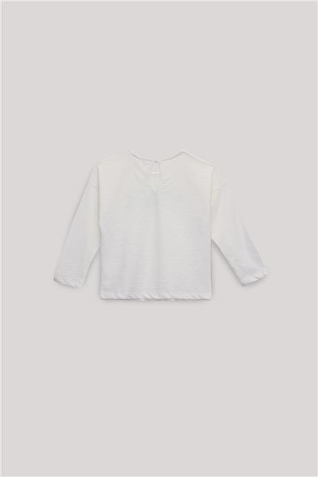 Tyess Kız Çocuk Ekru Tshirt