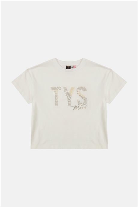 Tyess Kız Çocuk Ekru Tshirt