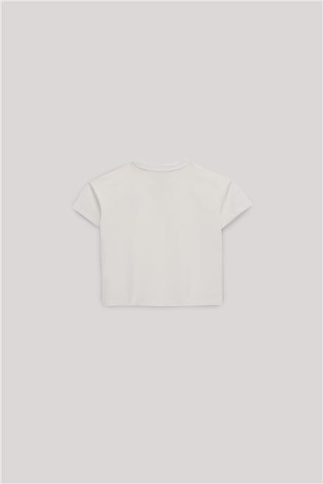 Tyess Kız Çocuk Ekru Tshirt