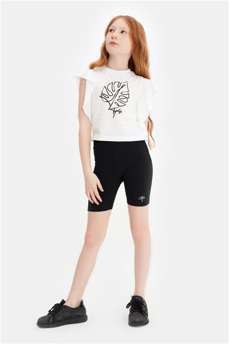 Tyess Kız Çocuk Ekru Tshirt