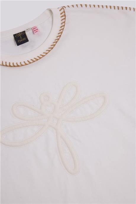 Tyess Kız Çocuk Ekru TshirtTyess Kız Çocuk Ekru Tshirt