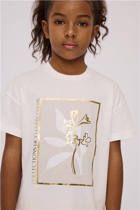 Tyess Kız Çocuk Ekru TshirtTyess Kız Çocuk Ekru Tshirt