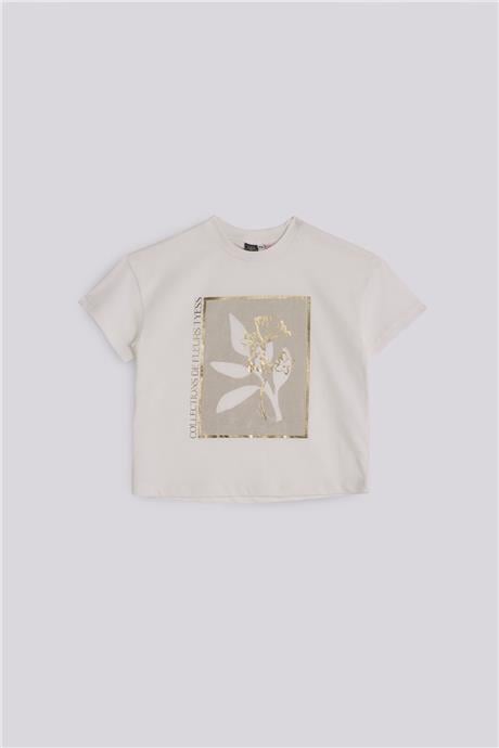 Tyess Kız Çocuk Ekru TshirtTyess Kız Çocuk Ekru Tshirt