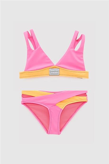 Tyess Kız Çocuk Fuşya Bikini