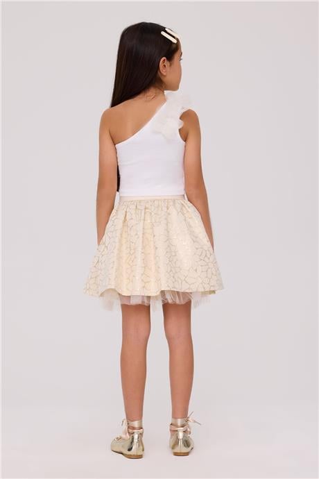 Tyess Girl Gold SkirtTyess Girl Gold Skirt