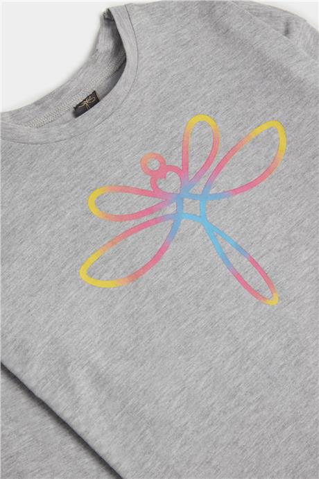 Tyess Kız Çocuk Gri T-Shirt