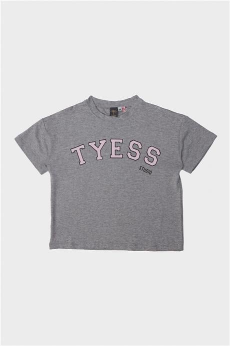 Tyess Kız Çocuk Gri T-Shirt