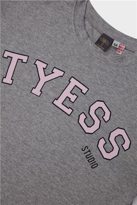 Tyess Kız Çocuk Gri T-Shirt